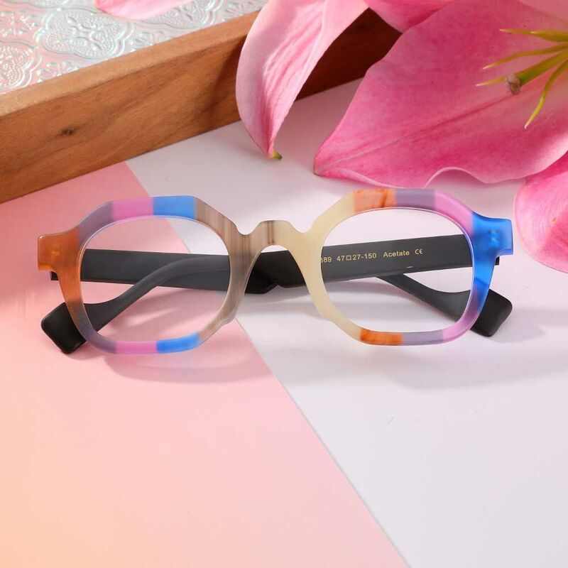 Zebulon Quadratische Braune Brille