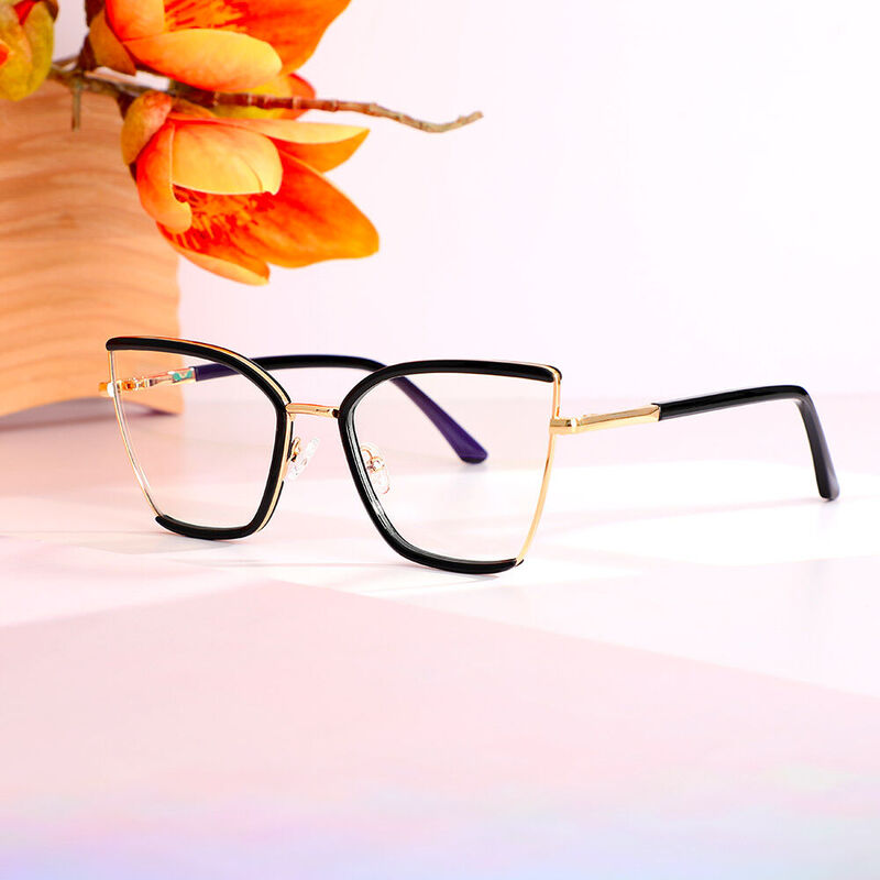 Gail Cat Eye Black Glasses