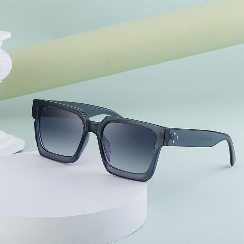 Croquet Quadratische Graue Sonnenbrille