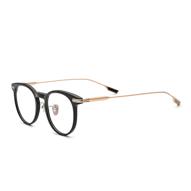 Sydnor Round Black Glasses