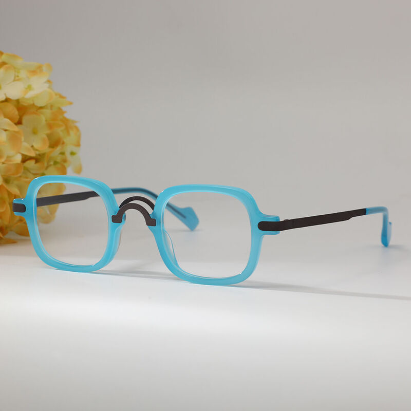 Sapir Square Blue Glasses