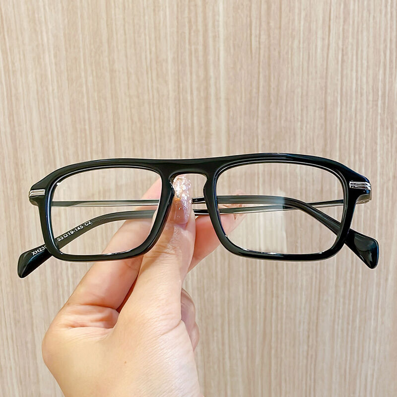 Wagne Square Black Glasses