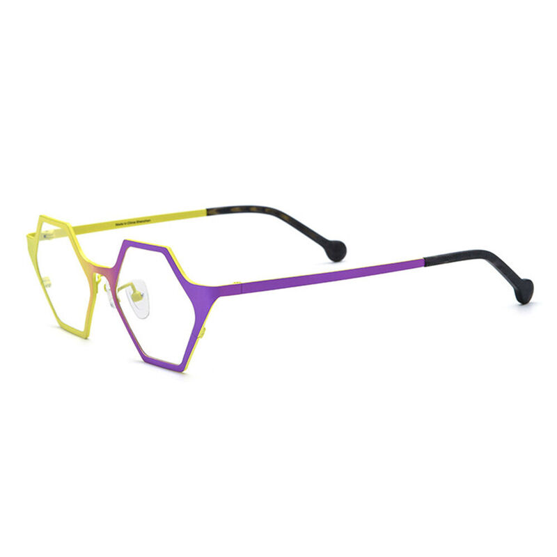 MacArthu Geometric Purple Glasses