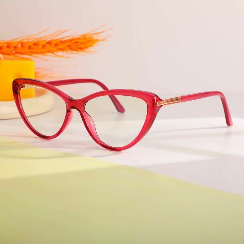 Natividad Cat Eye Rote Brillen