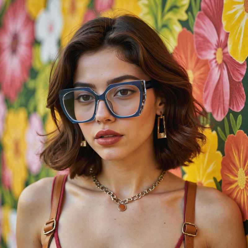 Sophy Cat Eye Blue Glasses