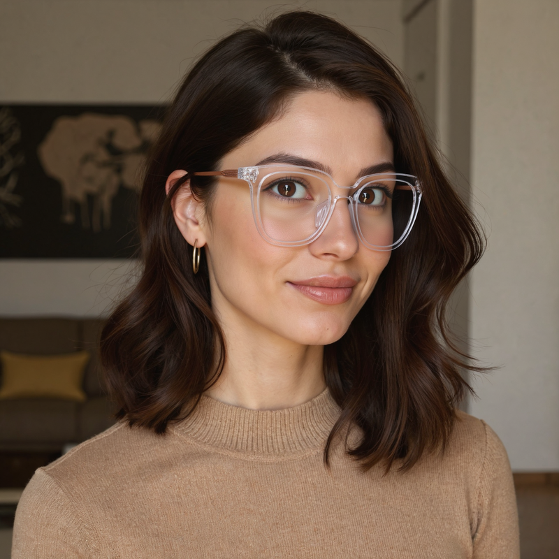 Edmun Square Clear Glasses