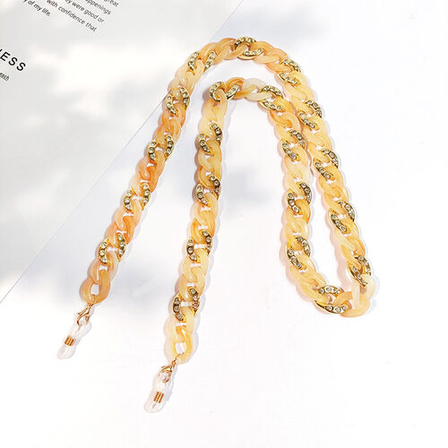 Maureen Sophisticated and Unique Metal Yellow Glasses Chain