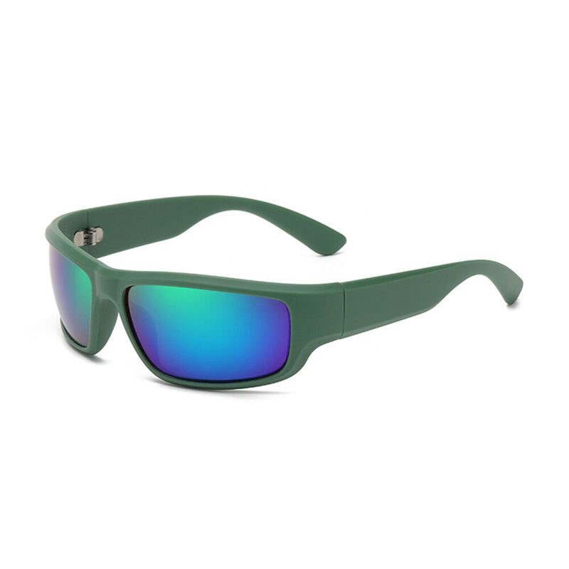 Town Oval Green Sunglasses