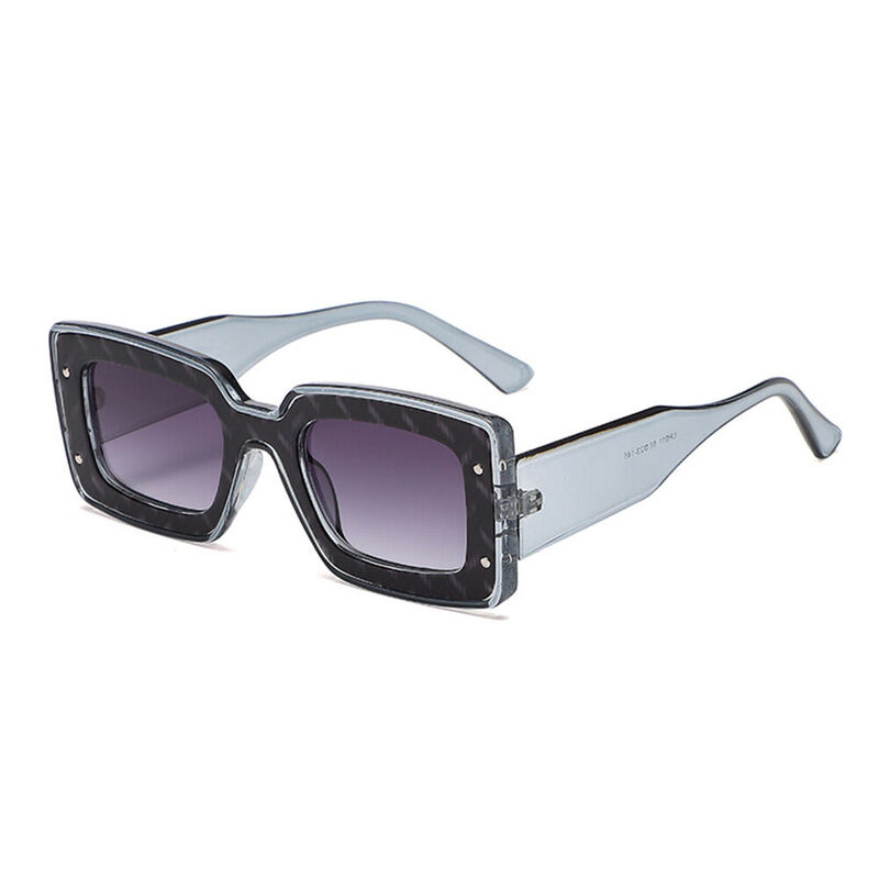 Jess Rectangle Gray Sunglasses