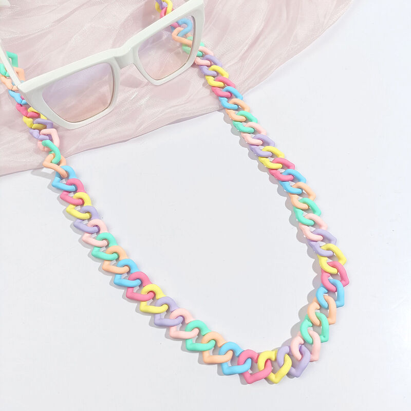 Judith Colorful Acrylic Metal Glasses Chain