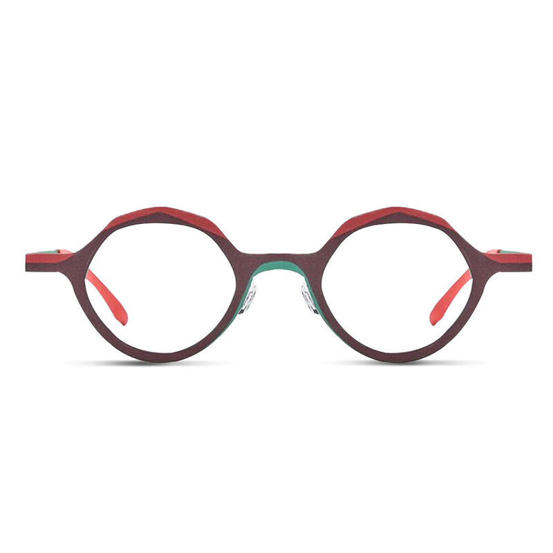 Christe Geometric Brown Glasses