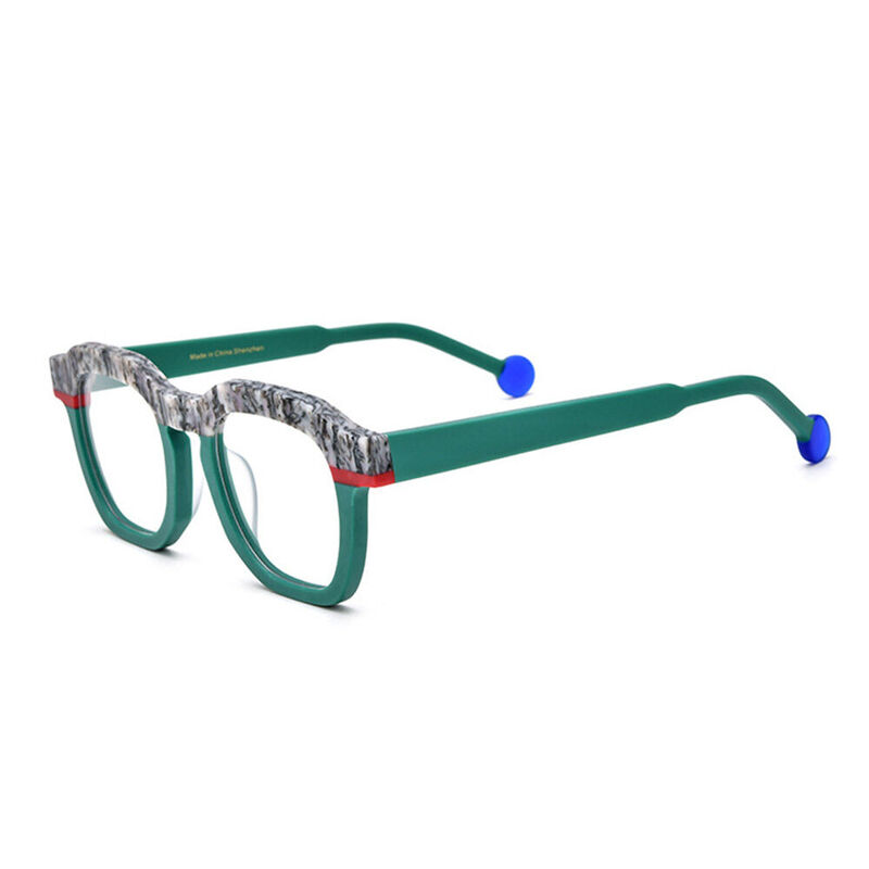 Triy Square Green Glasses