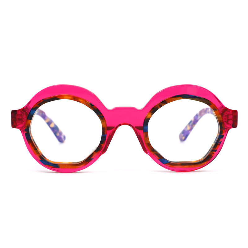 Evan Round Pink Glasses