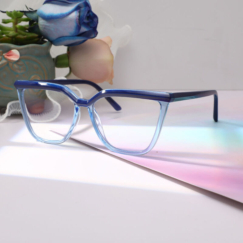 Cowpeia Cat Eye Blue Glasses