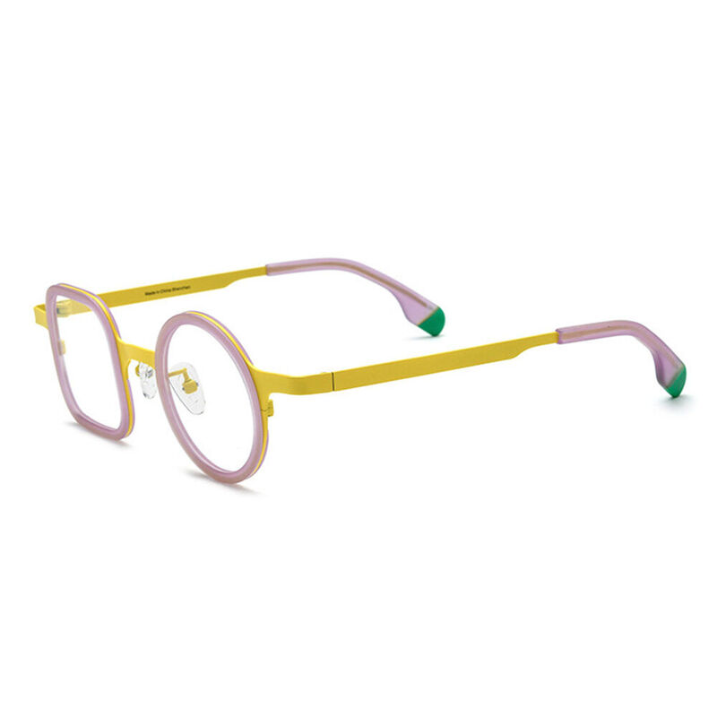 Jonson Square Round Pink Glasses