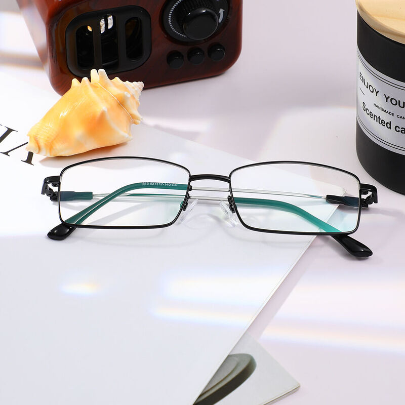 Rossetti Rectangle Black Glasses