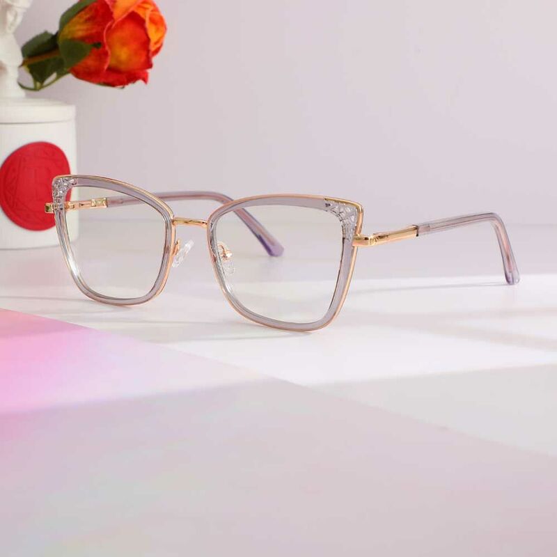 Viola Cat Eye Grey Glasses