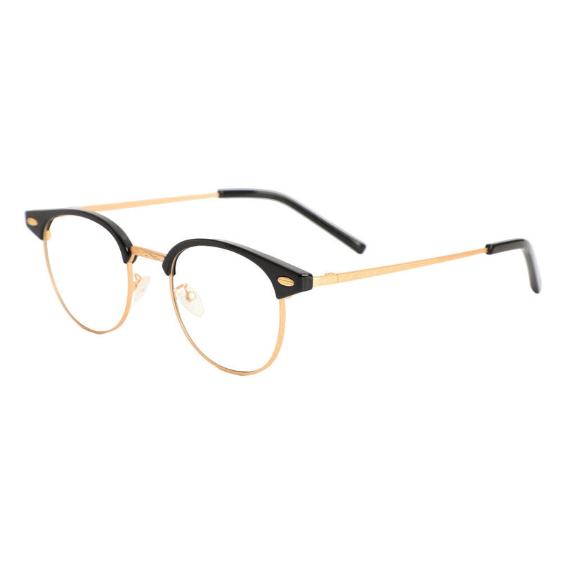 Dempsey Browline Black Glasses