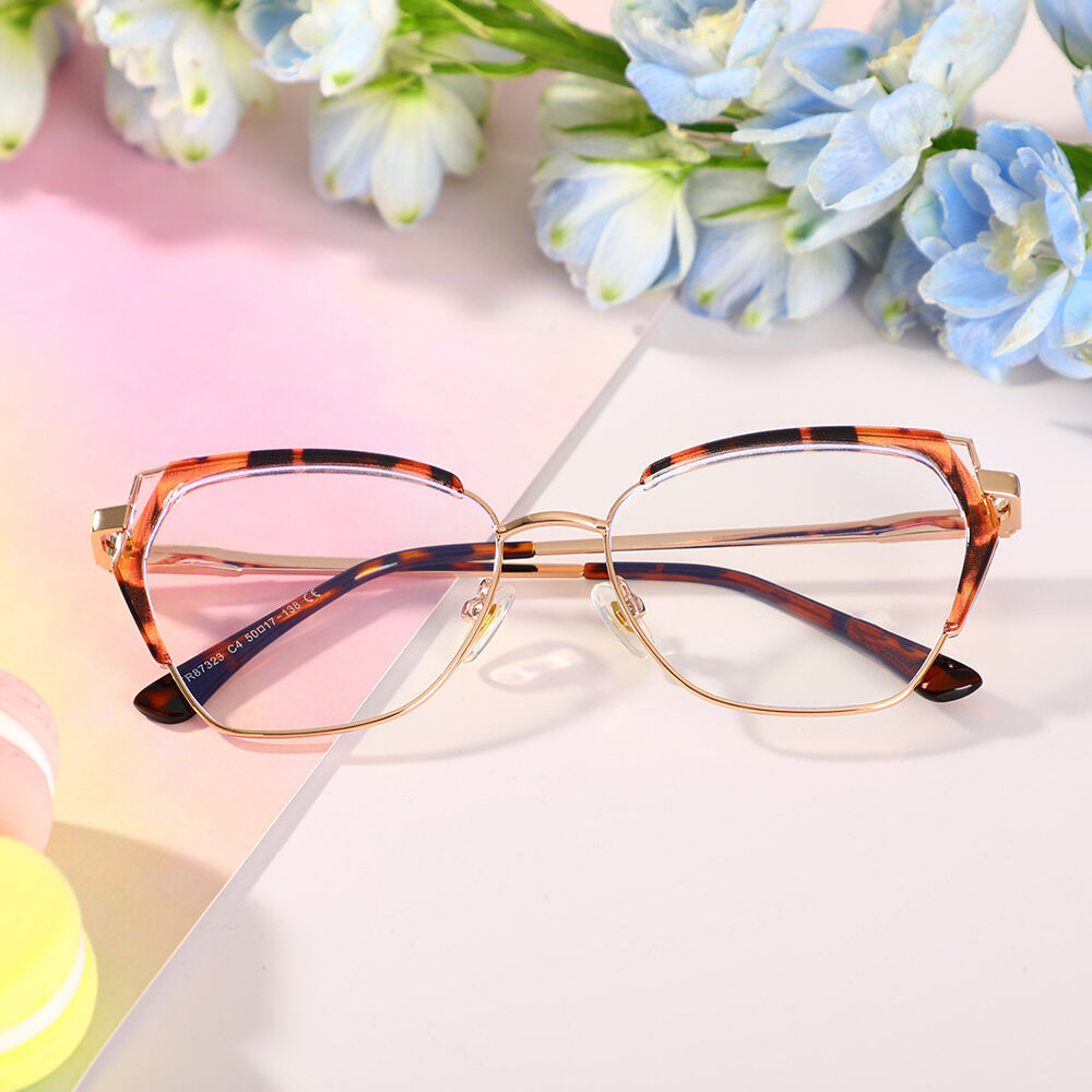 Beardd Cat Eye Schildkröte Brille