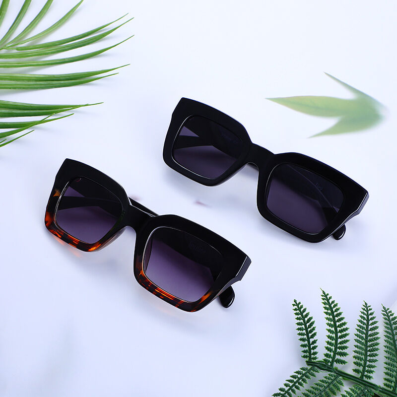 Futureland Rectangle Black/Grey Sunglasses