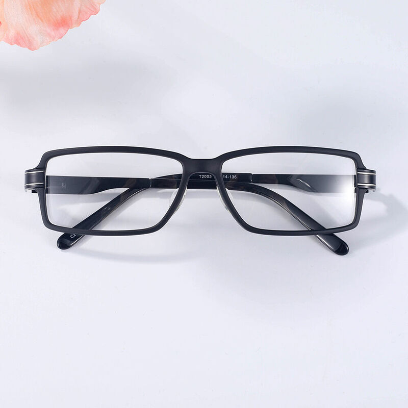 Glare Rectangle Matte Black Glasses