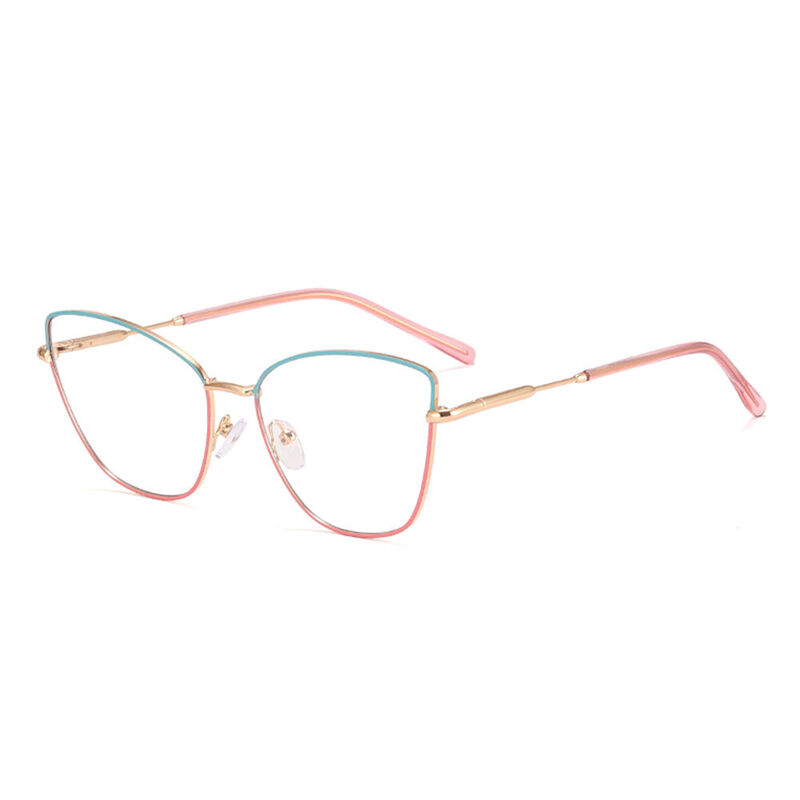 Alfred Cat Eye Pink Blue Glasses