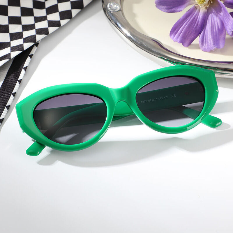 Regina Cat Eye Grüne Sonnenbrille