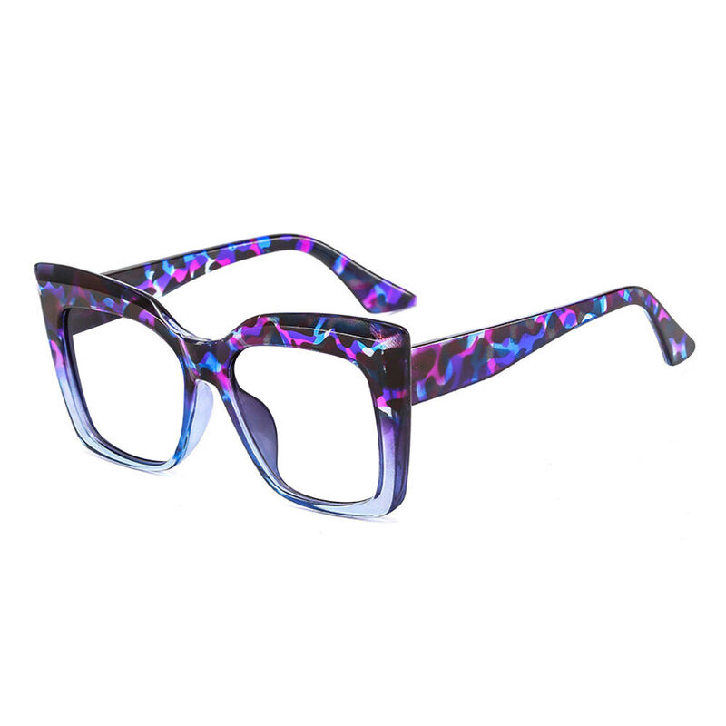 Weboi Cat Eye Purple Glasses