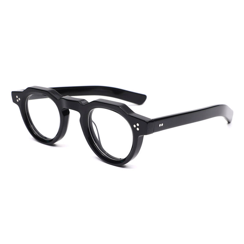 Cedrica Round Black Glasses