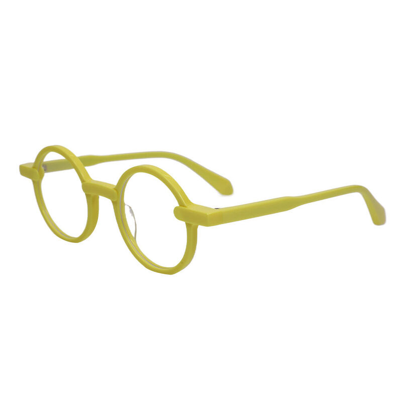 Neila Round Yellow Glasses