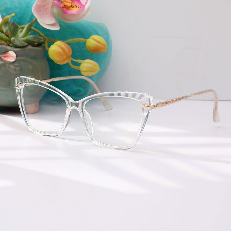 Gabri Cat Eye Clear Glasses