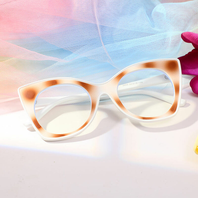 Lunettes de Vue Betty Cat Eye Blanche