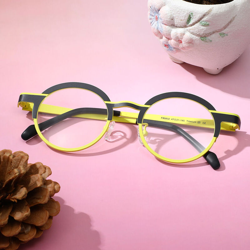 Blume Round Yellow Glasses