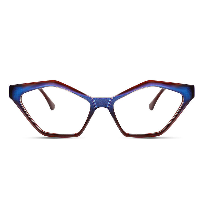 Darcy Cat Eye Blue Glasses