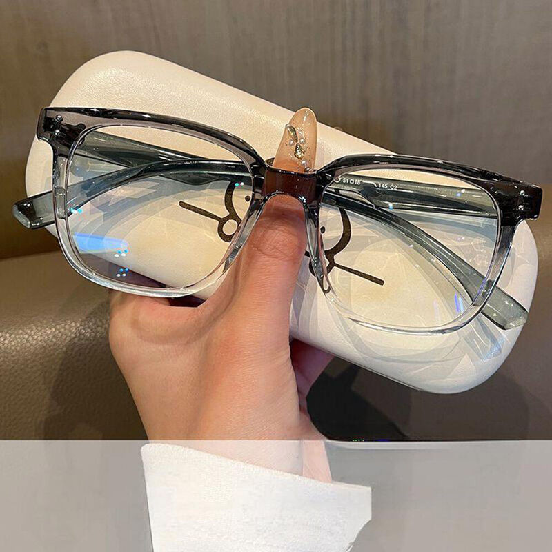 Sebastia Square Blue Glasses