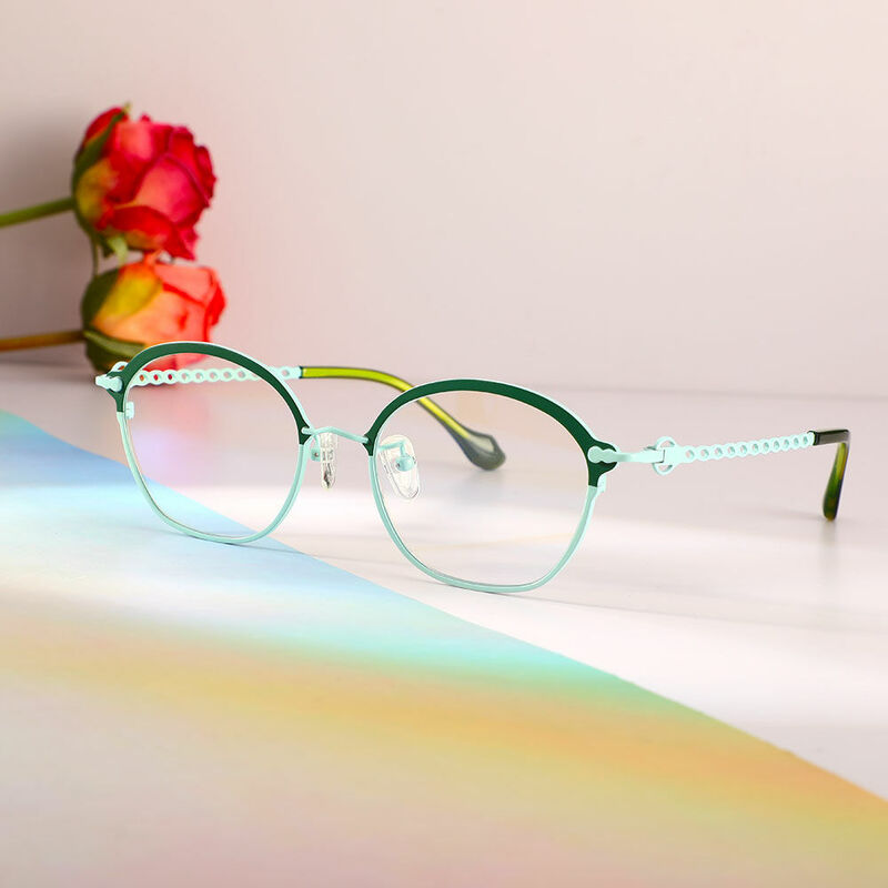 Afra Ovale Blaue Brille
