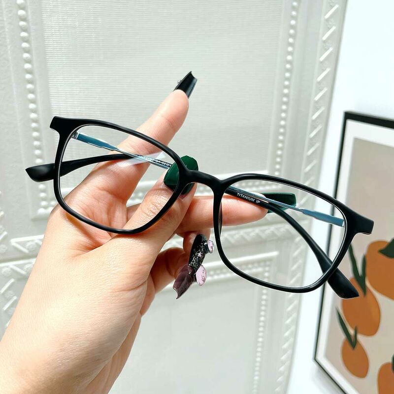 Dick Rectangle Black Glasses