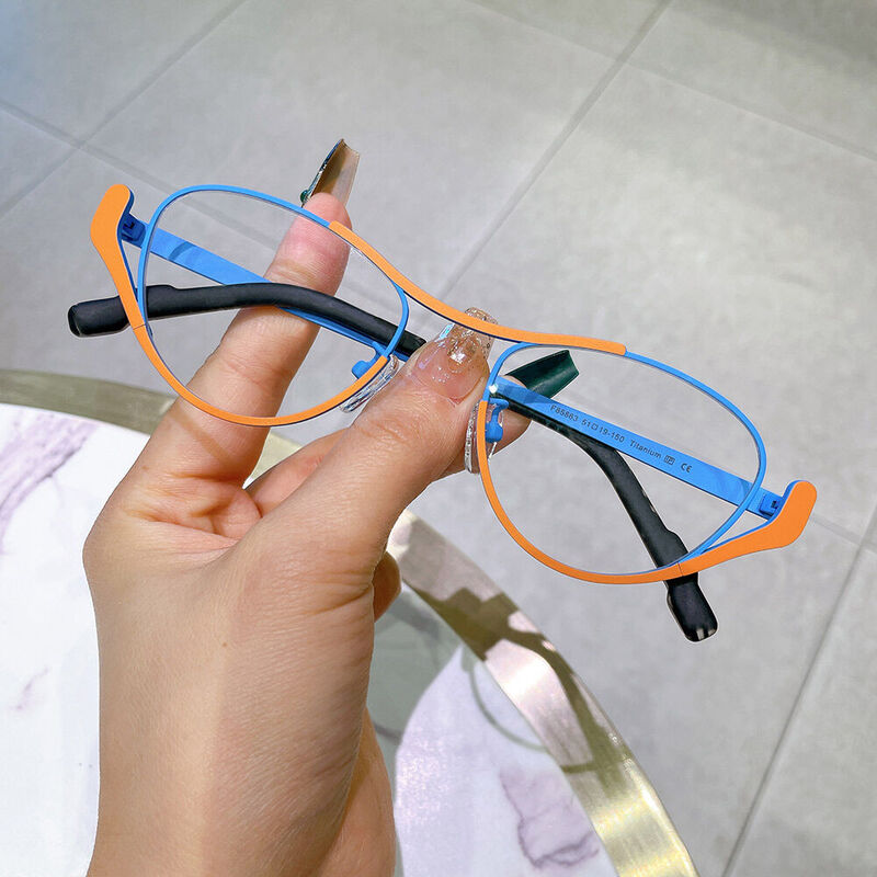 Norton Oval Orange Glasses