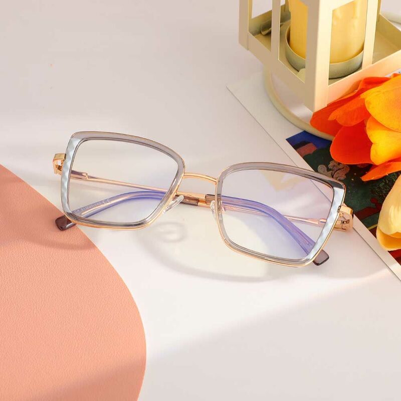 Zora Cat Eye Grey Glasses