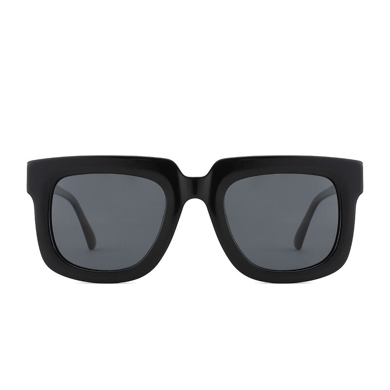 Lacman Square Black Sunglasses