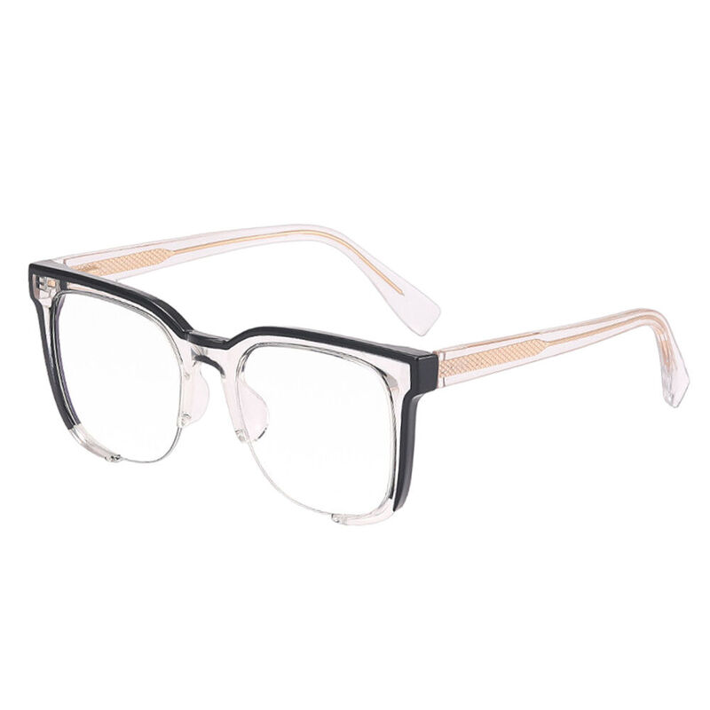 Moyer Square Black Clear Glasses