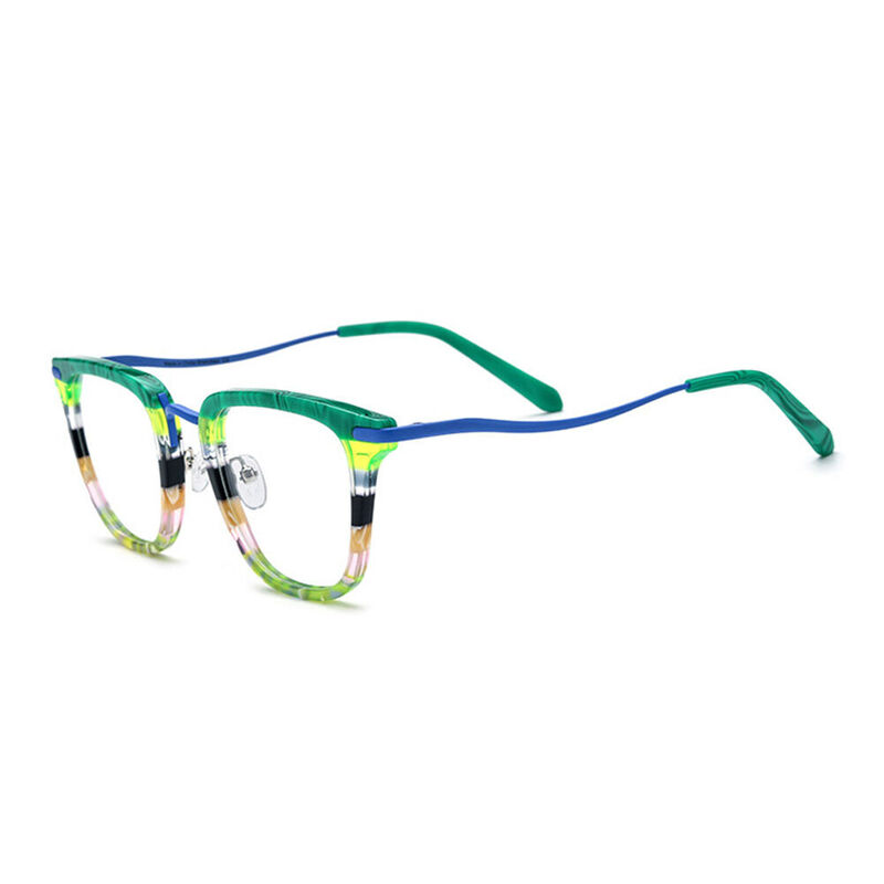 Elsi Square Green Glasses