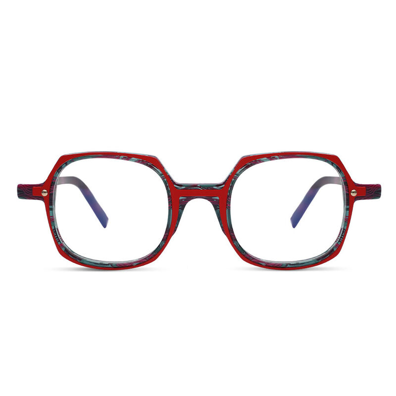 Violae Square Blue Glasses