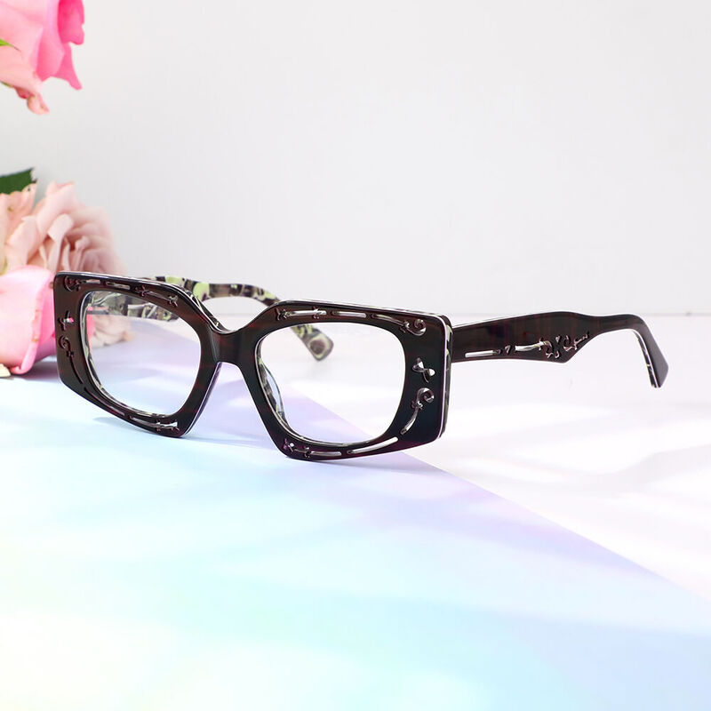 Zimmerma Geometric Brown Glasses