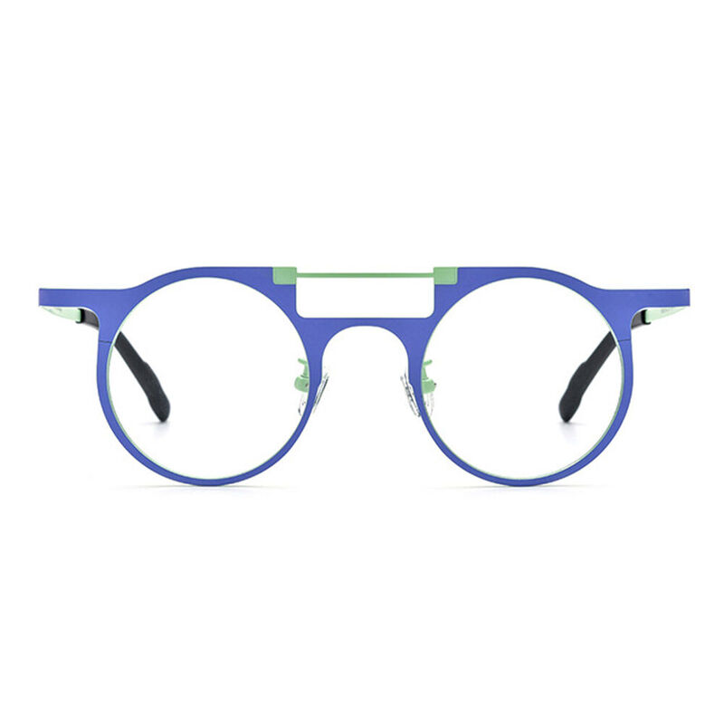 Woolley Round Blue Glasses
