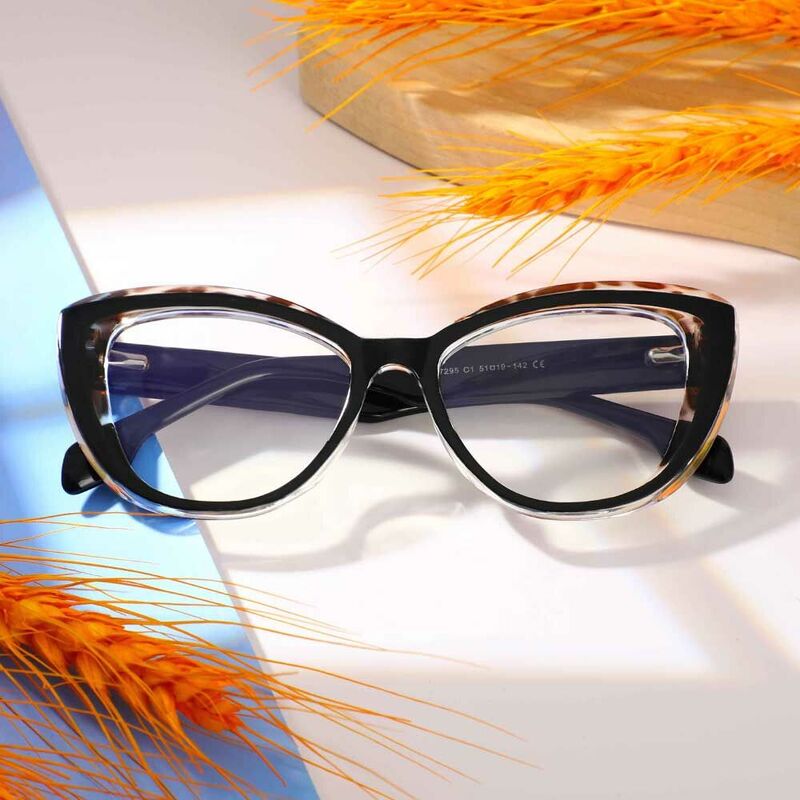 Rockefelle Cat Eye Black Glasses