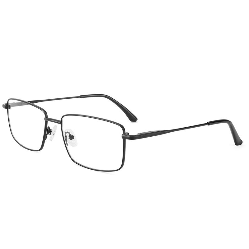 Leonard Rectangle Black Glasses