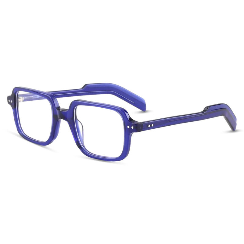 Evelina Square Blue Glasses