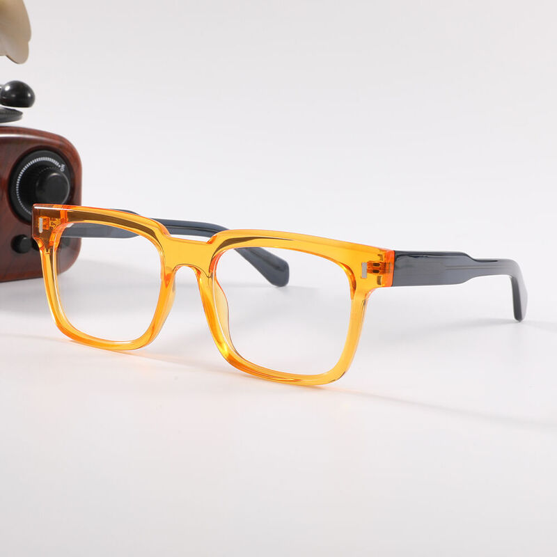 Galaxy Square Orange Glasses
