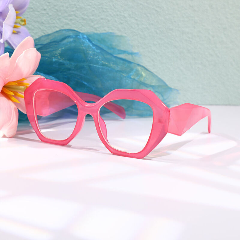 Sebasta Geometric Pink Glasses